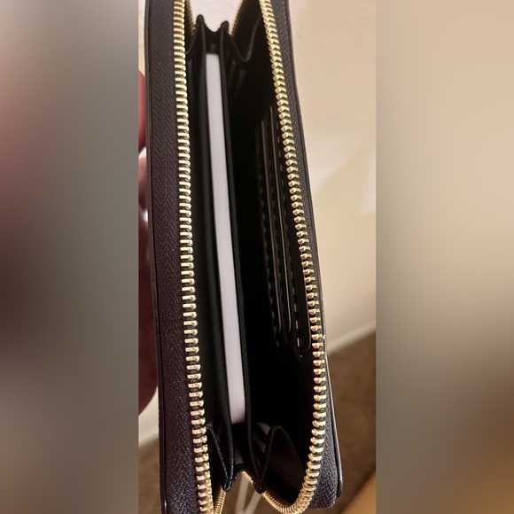 NWT rare vintage Kate Spade large wristlet wallet in 100% black leather - Picture 8 of 10